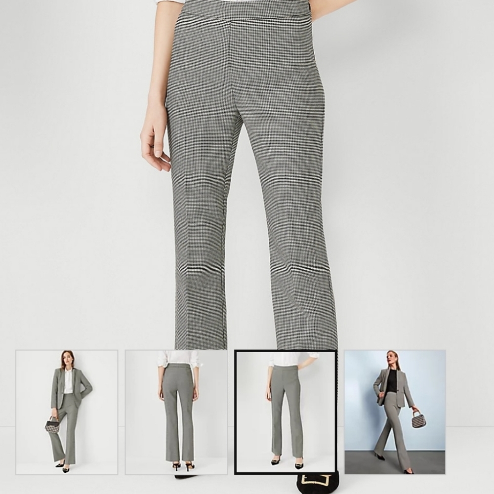 Ann Taylor high waist trouser houndstooth